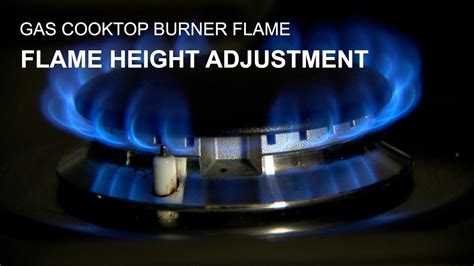 how to ajust flames on a gas stove